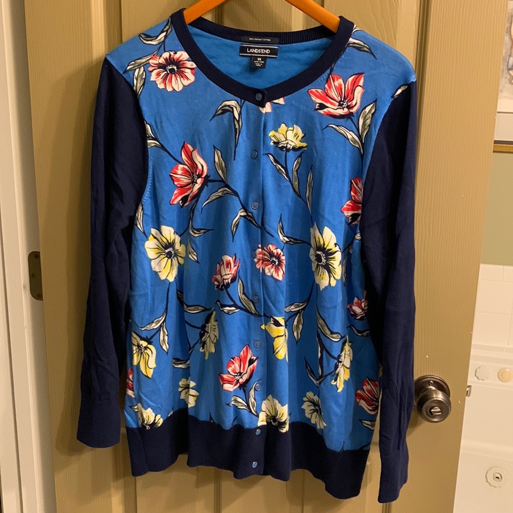 Lands’End 100% Supima Cotton Cardigan